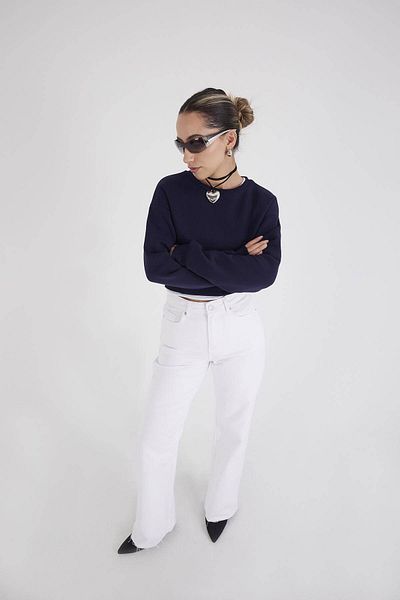 Addax Φούτερ Crew Raised Crop S12957-s7