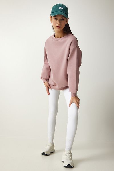 Happiness İstanbul Damen-Sweatshirt „Powder Charcoal Basic“ OW00001