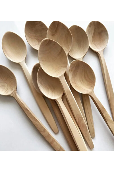 İKİ KAŞIK 12 Adet Şimşir Küçük Mama Kaşığı Ve Mini Bardak, 15 Cm Hakiki Şimşir Kaşık, Tahta Kaşık