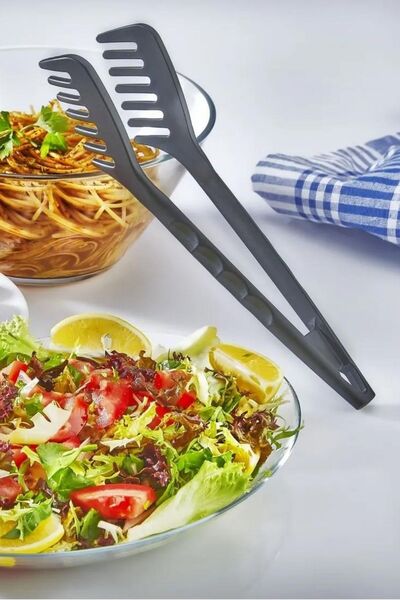 ELEGANCEV ملقط تقديم تيفلون - ملقط سلطة - ملقط معكرونة - قطعة واحدة