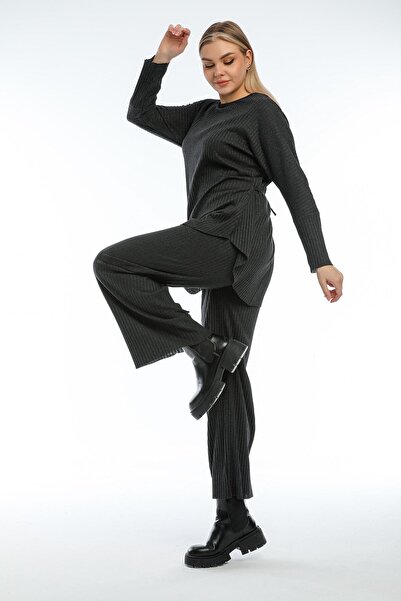 Ozan KOÇ Füstölt tunika oldalán fűzős díszítéssel - Nadrág alsó rész - Felső szett