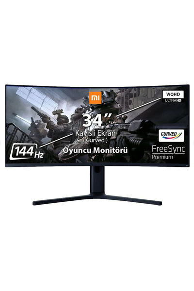 Xiaomi Mi Curved Bhr5126cn 34" 144hz 4ms (HDMI DİSPLAY) Freesync Wqhd Gaming ...