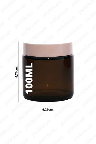parlakcam 100ml Amber Cream Jar 3 Pieces