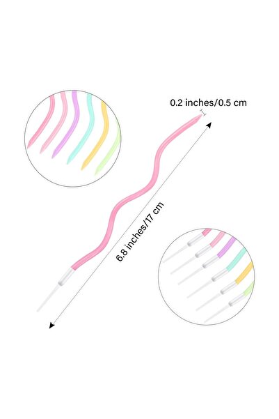 Pera Makaron Renkli Spiral Pasta Mumu 6'lı