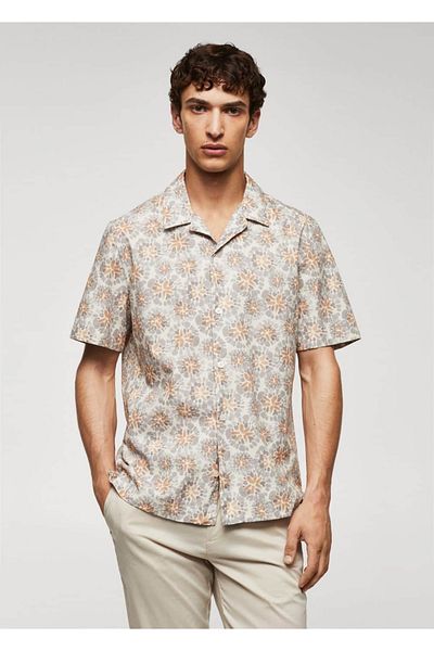 MANGO Man Tricou imprimat 100% bumbac