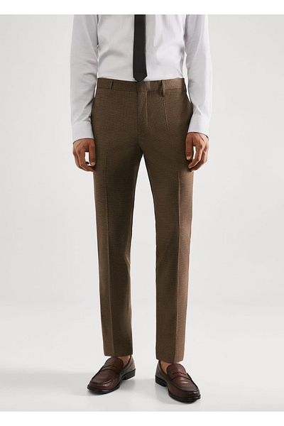 MANGO Man Super Slim Fit Stretch Υφασμάτινο Παντελόνι