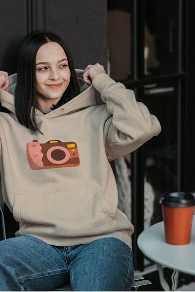 AEMİ Φούτερ με κουκούλα Unisex με στάμπα με κουκούλα