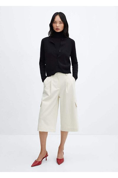 MANGO Woman Cardigan din bumbac cu nasturi