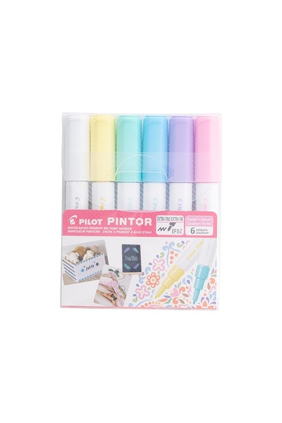 Pilot Pintor Markör Kalem EF Uç (0.5 - 0.7 mm) 6'lı Set Pastel Renkler