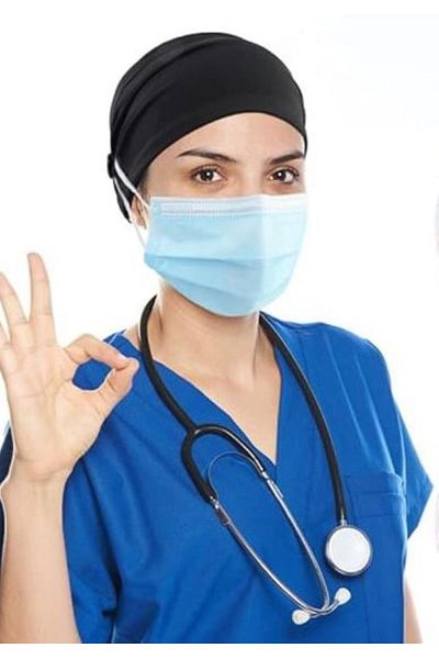 BERG Adult Face Mask Ear Relaxing Hair Band Holder Mask Buttoned Bandana, Hair band