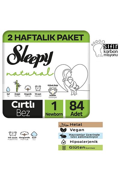 Sleepy natural jumbo diaper no:1 newborn 2-5KG 84PCS(868121206970)