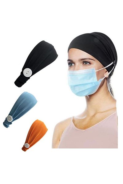 BERG Unisex Μάσκα Προσώπου Αυτιών Χαλαρωτική Μάσκα Μαλλιών Μπαντάνα με Κουμπί