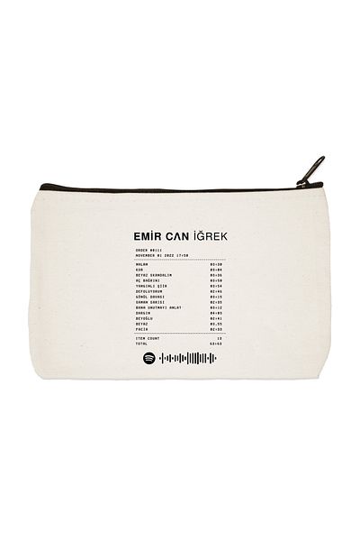 designedfy Emircan İğrek Album Τυπωμένη υφασμάτινη τσάντα μακιγιάζ Θήκη για στυλό Τσάντα χειρός