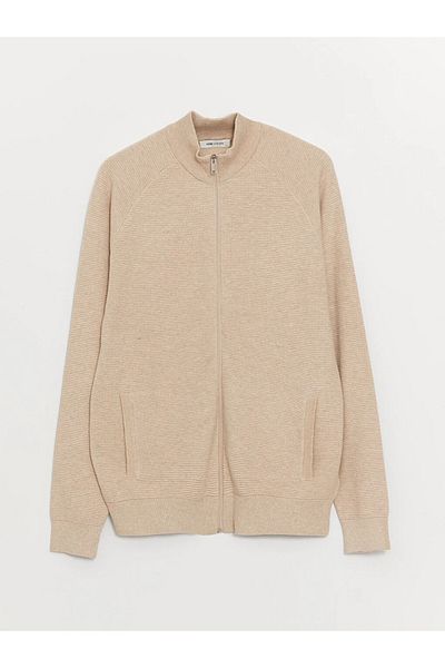 LC Waikiki LCW Vision Standard Fit Stand Collar Men's Knitwear Cardigan