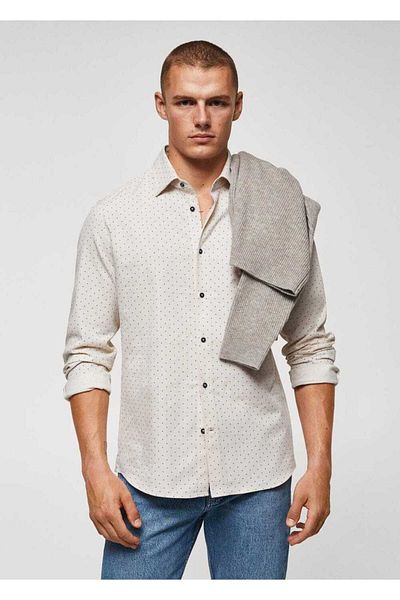 MANGO Man Tricou imprimat 100% bumbac