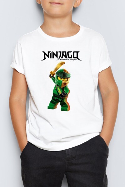 Morinna Ninjago Baskılı Unisex Çocuk Tişört T-Shirt MR-03
