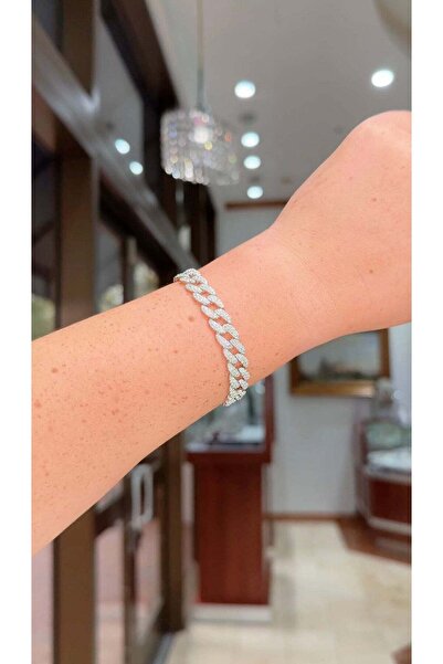 Crystal Diamond Zirconia cdz türkiye garantili sertifikalı 8 karat princess bileklik