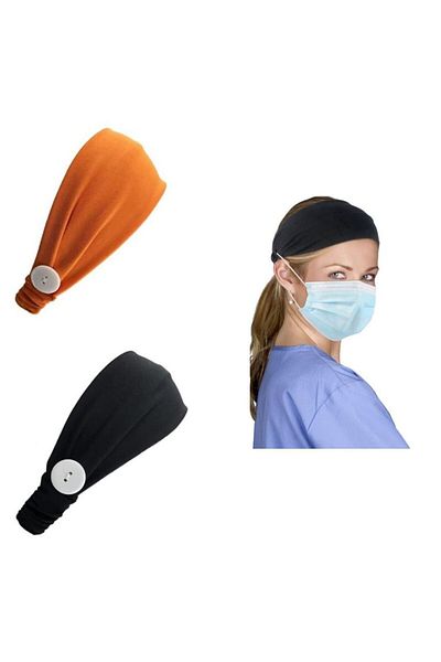 BERG Unisex Face Mask Ear Relaxing Hair Band Holder Mask Buttoned Bandana