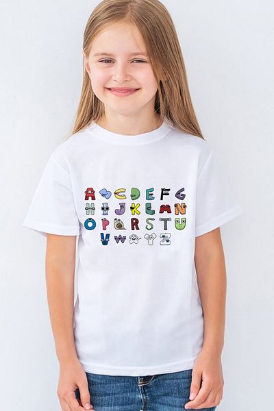 Morinna Tricou pentru copii unisex cu imprimeu Lore Alphabet MR-01