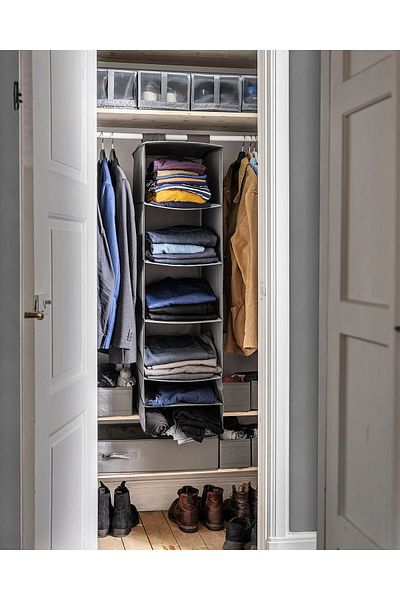 IKEA Organizer with SKUBB compartments, dark gray, 35x45x125 cm