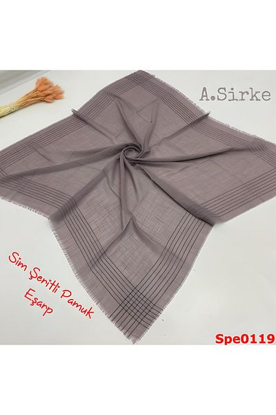 Melodi Scarf Eșarfă de damă cu dungi argintii de culoare solidă, stofa de brânză, nurcă scrisă