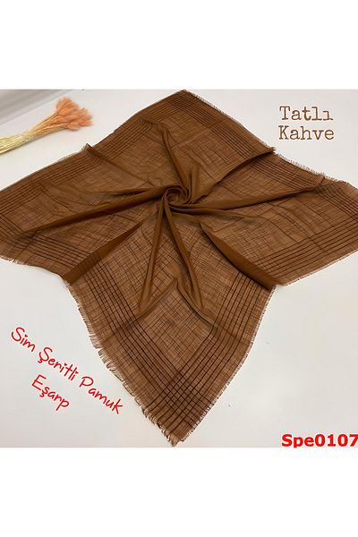Melodi Scarf Γυναικείο Lurex ριγέ μονόχρωμο κασκόλ Τυρόπανο Γράψιμο Milk Coffee