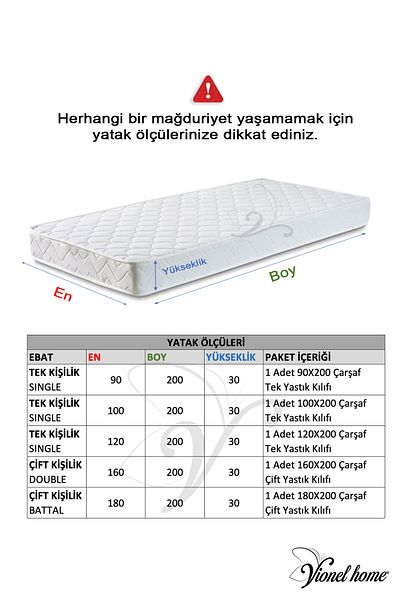 Vionel Home Beige Cotton Ranforce Single Double Elastic Sheet 2 Pillowcases