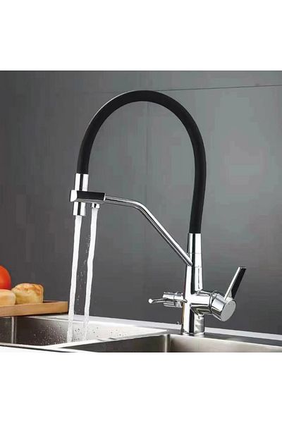 Boheme Fleko Chrome Flexible Pipe Purified (3 INLET) Sink Faucet