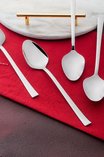 ACAR Karat Moon 6-Piece Steel Dinner Spoon Set
