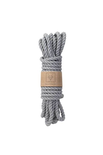 Ritzz Βαμβακερό σχοινί 10 MM 3 Twist Grey (500G)