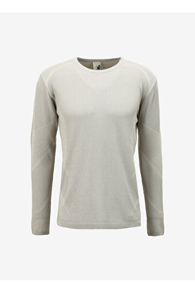 GMG FIRENZE Γκρι εφαρμοστό ανδρικό πουλόβερ με λαιμόκοψη - Gmg Firenze ZR23MF...