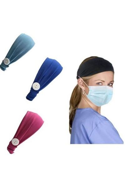BERG 3 τμχ Unisex μάσκα προσώπου για αυτί που χαλαρώνει μάσκα με κουμπιά μπαντάνα