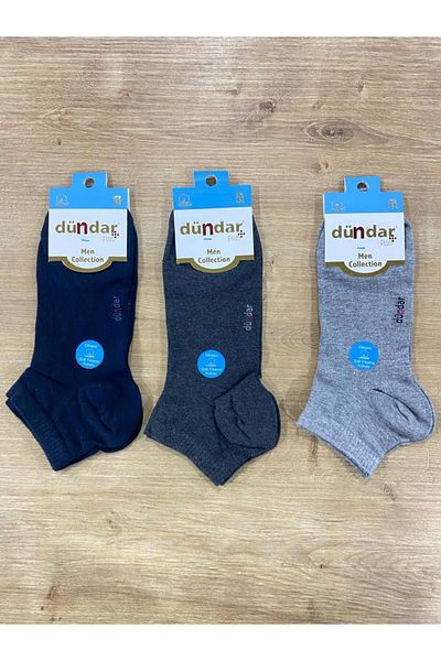 Dündar Men's Seamless Cotton Booties / 3 Pieces