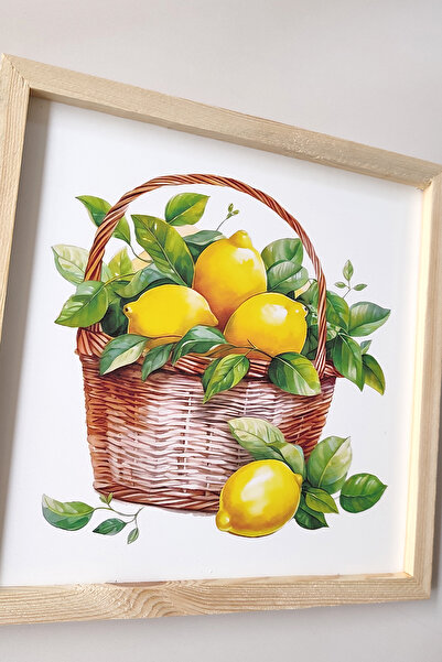 Tooall Lemon Basket Wooden Framed Table