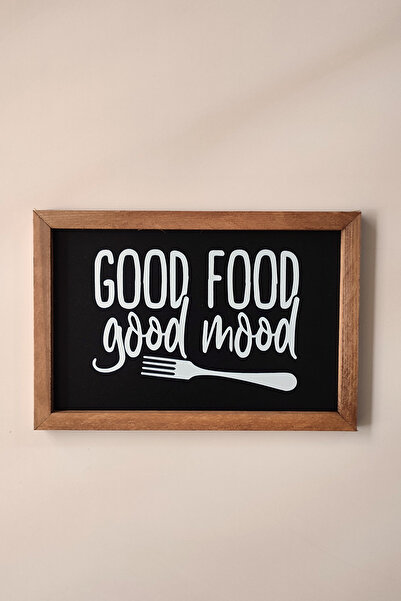 Tooall "Good Food Good Mood" Wooden Painting for Kitchen, "Good Food Good Mood"