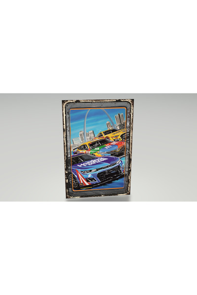 Hayat Poster Nascar Wwt Raceway κλασική νοσταλγική αγωνιστική ρετρό ξύλινη αφίσα
