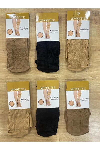 Monsette Șosete de damă pentru masaj până la genunchi / 6 bucăți
