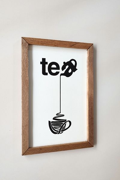Tooall "Tea" Διακοσμητικός πίνακας με ξύλινο πλαίσιο με στάμπα UV