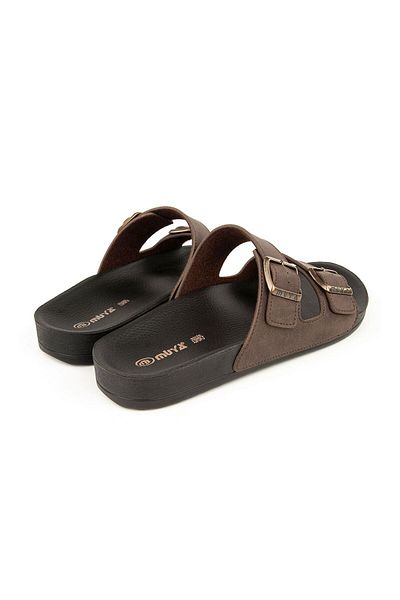 Muya Papuci casual din piele pentru bărbați Nova - maro