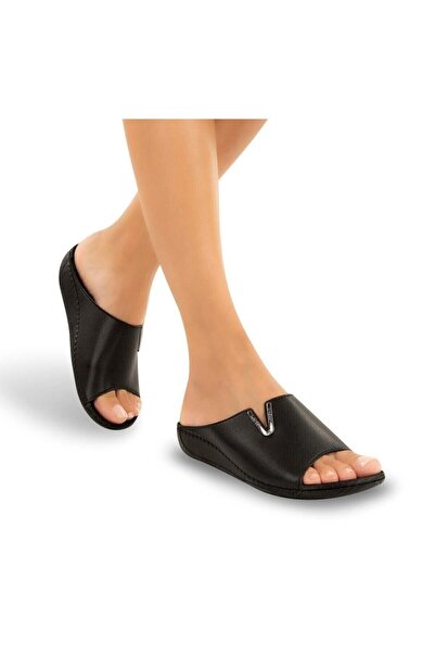 Muya Дамски черни анатомични чехли Nest - Четири сезона