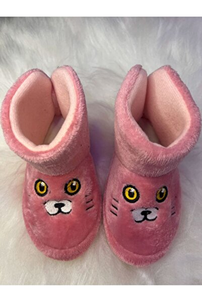 dekan toys Panduf Kız Çocuk Ev Ayakkabısı Ev Botu Yavruağzı Renk Pembe Renk K...
