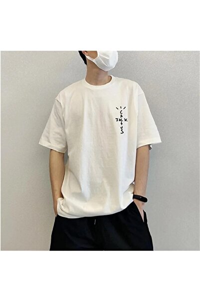 Le Savu Cactus Jack cu imprimeu Culoare albă Unisex supradimensionat tricou