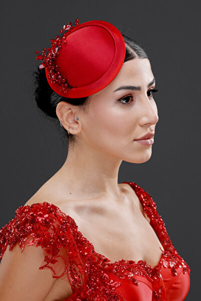 Simay Aksesuar Nikah Şapkası Vualet Şapka Gelin Kepi Gelin Saç Aksesuarı