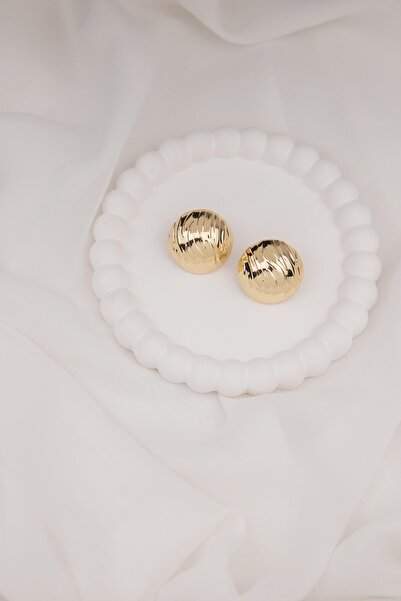 Sacha Accessories أقراط ذهبية بنمط دائرة