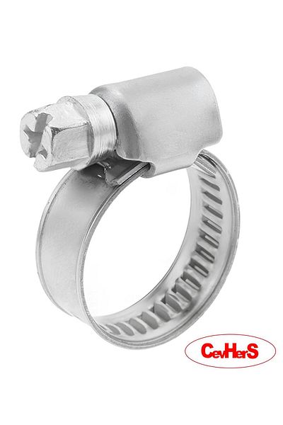 CevHers 18x25mm Stainless Steel Hose Pipe Installation Clamp 1 Piece