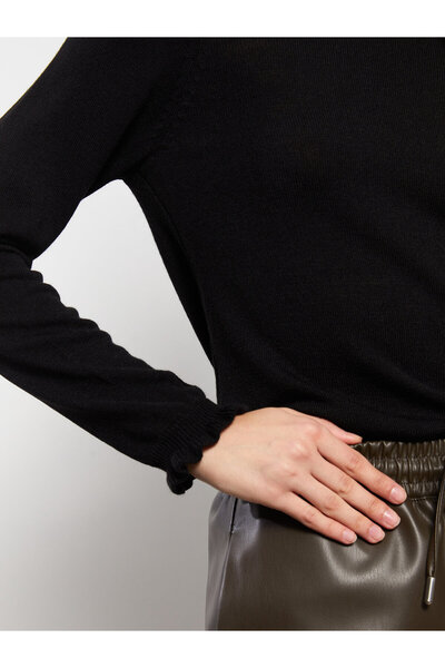 LC Waikiki Dámský pletený svetr s vysokým límcem a dlouhým rukávem