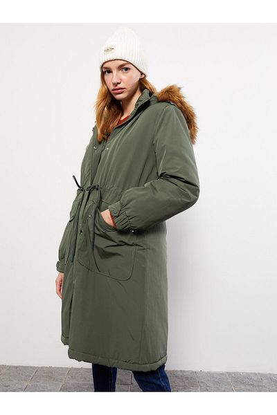 LC Waikiki Dámská jednoduchá parka s kapucí