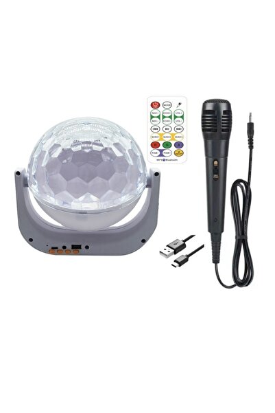 gaman Bluetooth hoparlör Kareoke mikrofon Şarjlı Disko Lamba Kumandalı fm des...