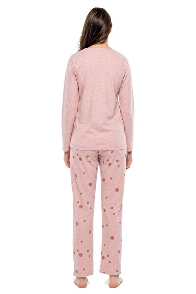 Mod Collection Mod 3993 Puantiyeli Penye Pijama Takım