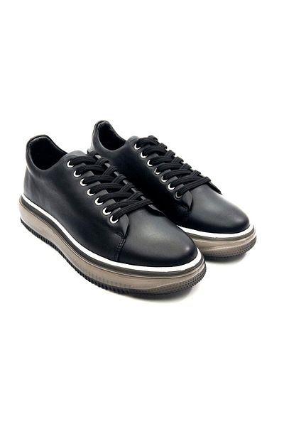 MARCOMEN 19373 Men's Leather Transparent Sole Casual Shoes
